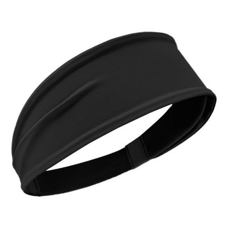 Gieenan Cooling Workout Headbands for Men Women Yoga Running Tennis Gym Elastic SweatbandsWide Hairband Sports Sweat Headbands, Size_One size, Black