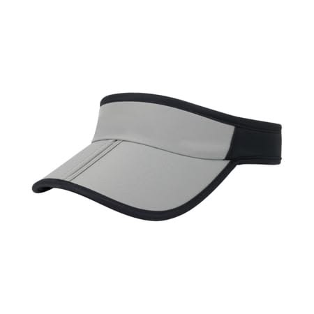 Sports Sun Visor Hats Men Women Foldable UV Protection Brim Lightweight Packable Adjustable Visor Caps Running Golf Tennis, Gray