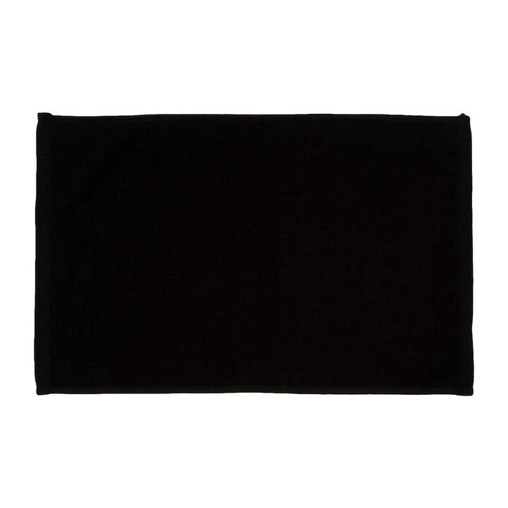 TowelSoft Lightweight Terry 100% Cotton Sports Face Towel - for the Gym, Yoga, 11 inch x 18 inch (Black)